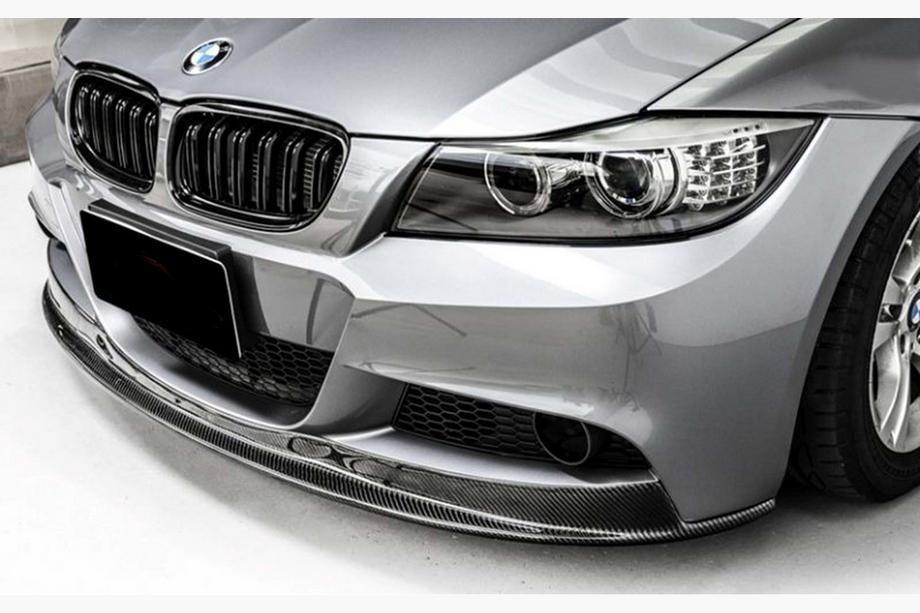 BMW 3 Series E90/E91 2005-2011 Lip delantero DPT V-2 (para E90 M-Sport 2008-2011, Negro Brillante) Foto 1