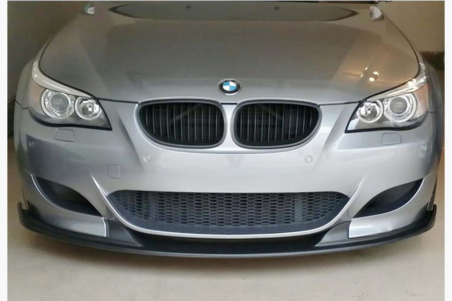 BMW 5 Series E60/E61 2003-2010 Labio Frontal DPT (con aletas, para M5 Hamann, Negro Brillante) Foto 1