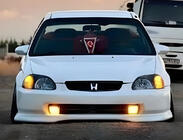 Honda Civic 1995-2001 Lip delantero DPT V-1 (Negro Brillante) foto 1