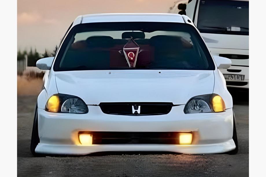 Honda Civic 1995-2001 Lip delantero DPT V-1 (Negro Brillante) Image