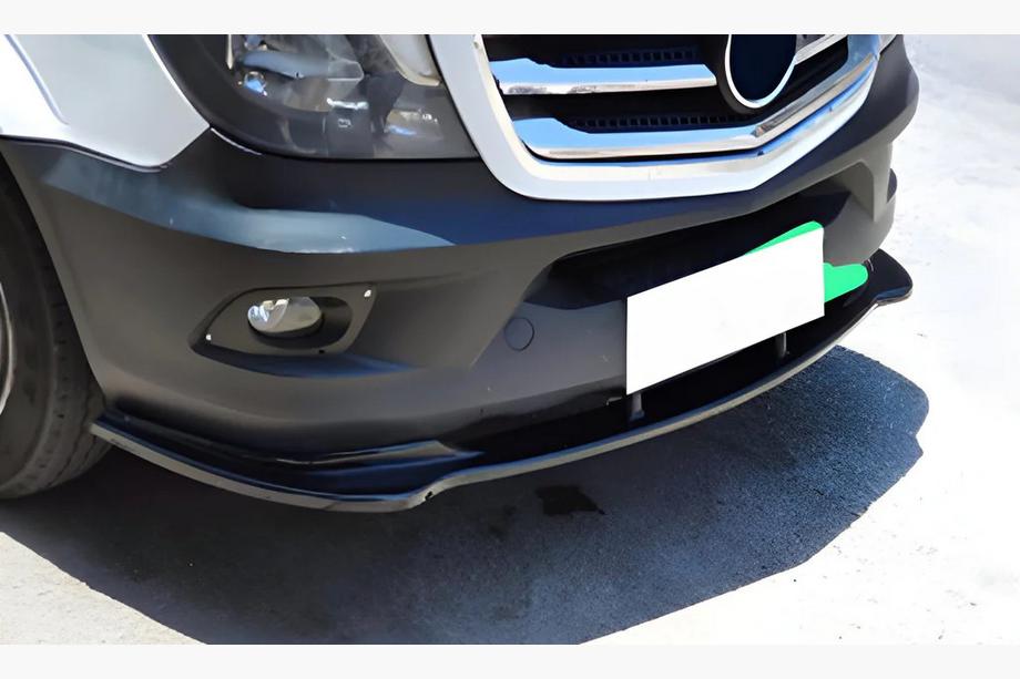 Mercedes Sprinter W906 2006–2018 Lip delantero DPT (Negro Brillante) Foto 1