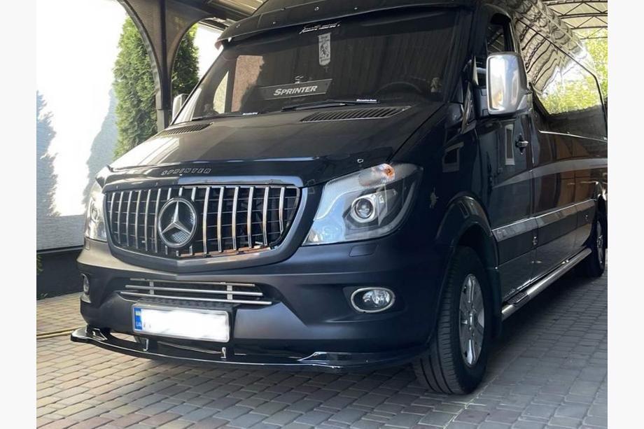 Mercedes Sprinter W906 2006–2018 Lip delantero DPT (Negro Brillante) Foto 5