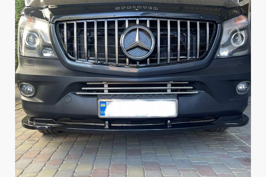 Mercedes Sprinter W906 2006–2018 Lip delantero DPT (Negro Brillante) Foto 9