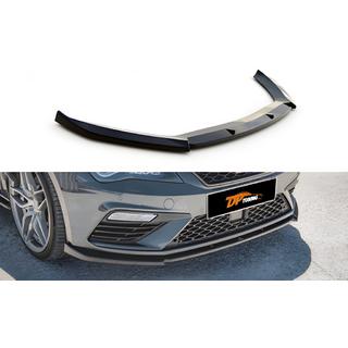 Lip Frontal DPT (2017-2020, Negro Brillante) Seat Leon 2013-2020