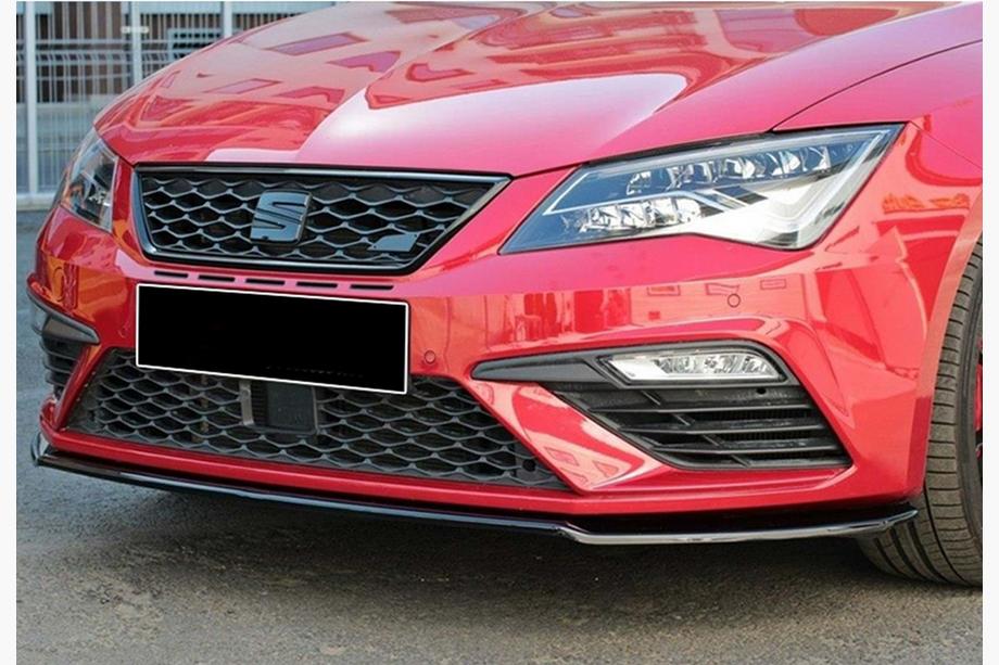 Seat Leon 2013-2020 Splitter delantero DPT (Cupra, 2017-2020, negro brillo) Foto 1