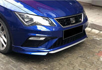 Seat Leon 2013-2020 Lip delantero DPT V-1 (2017-2020, Negro Brillante) foto 1