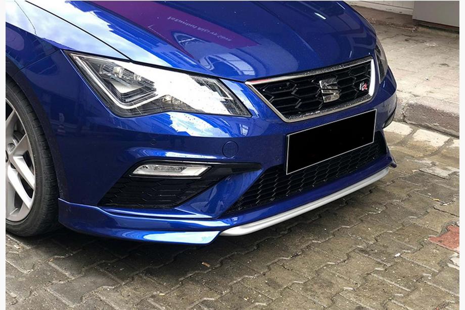 Seat Leon 2013-2020 Lip delantero DPT V-1 (2017-2020, Negro Brillante) Image