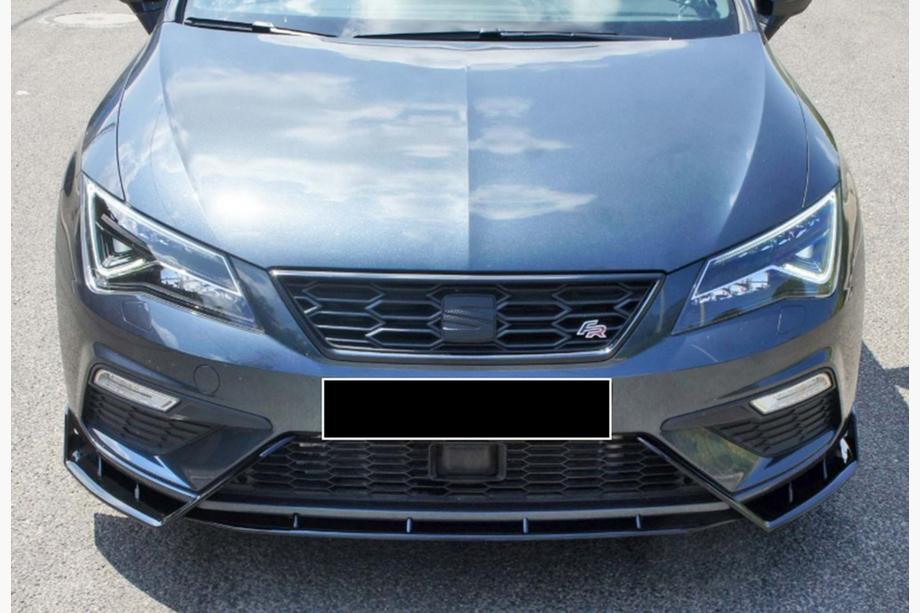 Seat Leon 2013-2020 Lip delantero DPT V-3 (2017-2020, Negro Brillante) Foto 3
