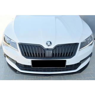Lip delantero DPT V-2 (2015-2020, Negro Brillante) Skoda Superb 2015-2024 foto 4
