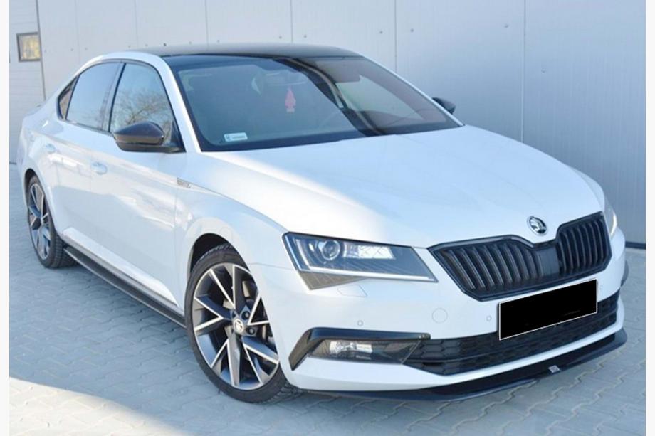 Skoda Superb 2015-2024 Labio delantero parachoques DPT V-4 (2015-2020, Negro Brillante) Foto 1