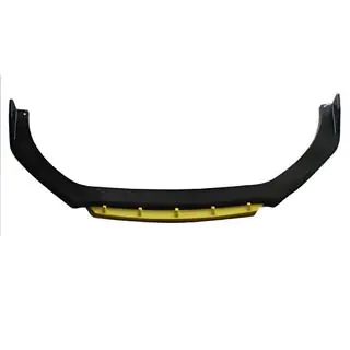 Splitter delantero universal DPT Yellow V-2 (ABS, negro brillante)