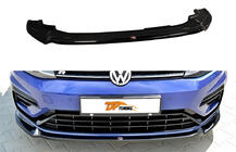 Volkswagen Golf 7/E-Golf 2012-2020 Splitter delantero DPT V-3 (para R / R-Line HB, 2017-2019, negro brillo) foto 1