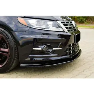 Splitter delantero DPT (para R-Line, 2008-2011, negro brillo)