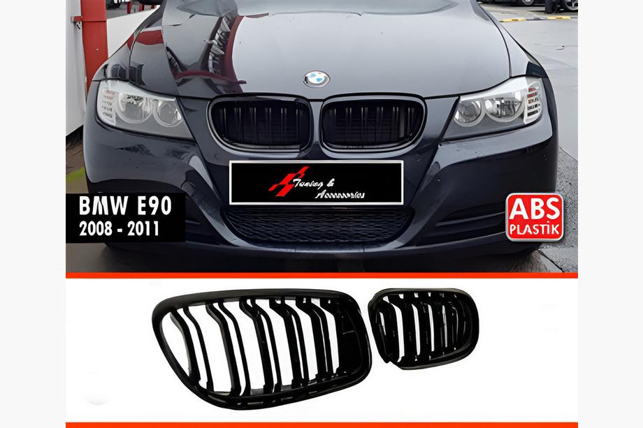 BMW 3 Series E90/E91 2005-2011 Riñoneras M-Look (2008-2011, Negro Brillante) Foto 2