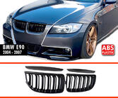 BMW 3 Series E90/E91 2005-2011 Riñoneras M-Look (para E-90/91, 2005-2008, Negro Brillante) foto 6