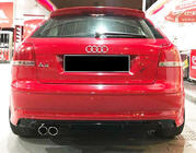 Audi A3 2003-2012 Difusor Trasero DPT (2005-2008, Coupe, Negro Brillante) foto 1