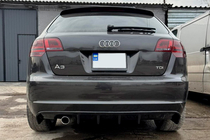 Audi A3 2003-2012 Difusor Trasero DPT (2008-2010, Negro Brillante) foto 1