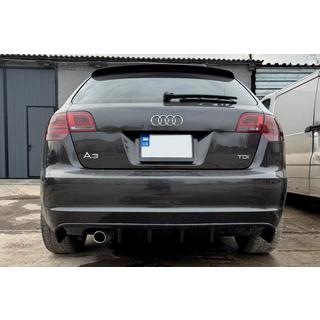 Difusor Trasero DPT (2008-2010, Negro Brillante) Audi A3 2003-2012 foto 1