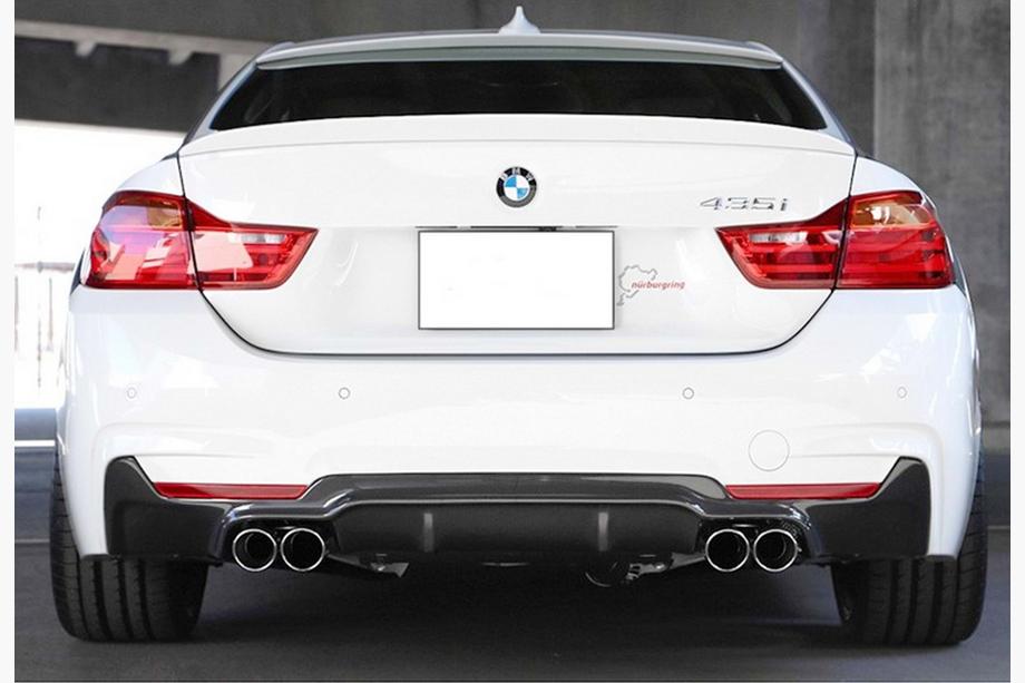 BMW 4 Series F32/F33/F36 2012-2020 Difusor Trasero DPT V-2 (para M-Performance, Negro Brillante) Foto 1