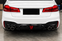 BMW Serie 5 G30/G31 2017–2023 Difusor trasero DPT (para M-Sport/M5 F90, negro brillo) foto 1