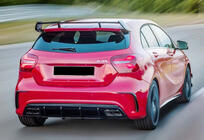 Mercedes A-class W176 2012-2018 Difusor Trasero DPT (para AMG, Negro Brillante) foto 1