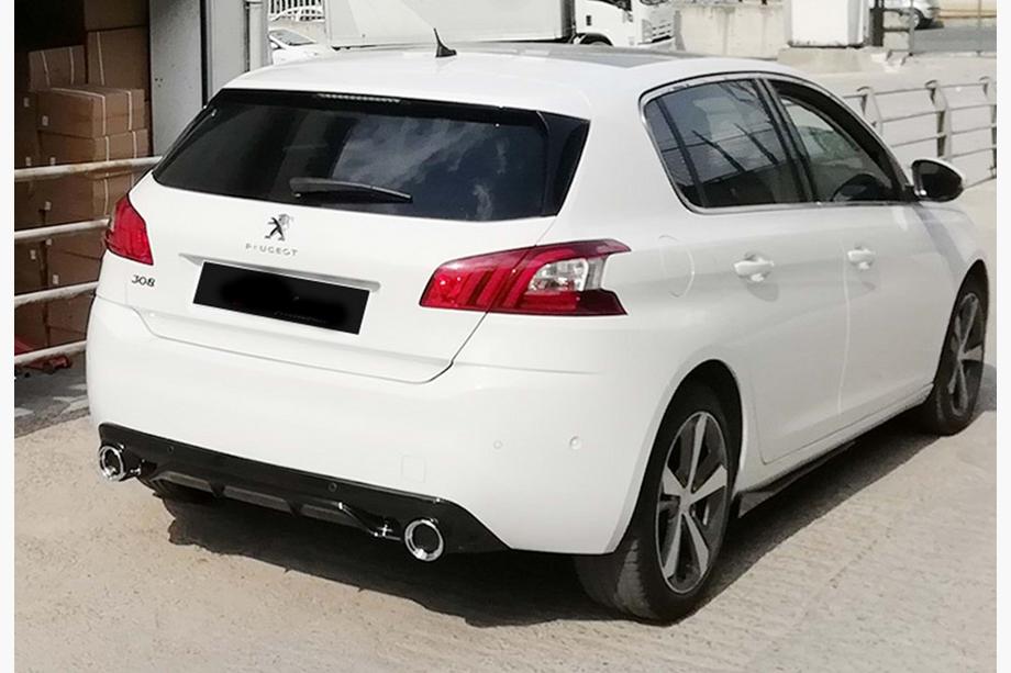 Peugeot 308 2014-2021 Difusor Trasero DPT (HB, Negro Brillante) Foto 4