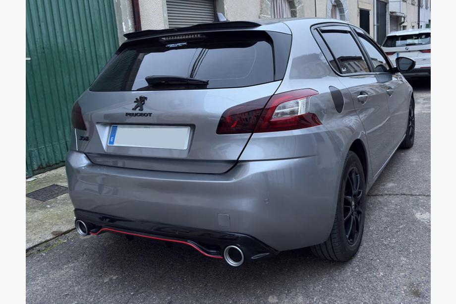 Peugeot 308 2014-2021 Difusor Trasero DPT (HB, Negro Brillante) Foto 2