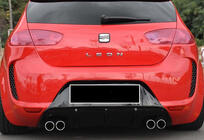 Seat Leon 2005-2012 Difusor Trasero DPT V-1 (2009-2012, Negro Brillante) foto 2