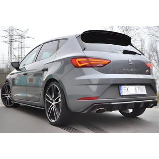 Difusor Trasero DPT V-1 (2017-2020, Negro Brillante) Seat Leon 2013-2020