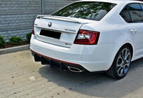 Skoda Octavia III A7 2013-2019 Difusor trasero DPT V-5 (LB, negro mate) foto 2