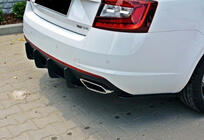 Skoda Octavia III A7 2013-2019 Difusor trasero DPT V-5 (LB, negro mate) foto 3