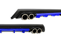 Difusor Trasero Universal DPT V-11 (ABS) (Azul + Negro Brillante) foto 1