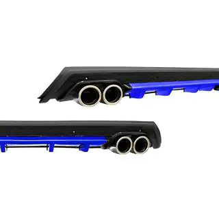 Difusor Trasero Universal DPT V-11 (ABS) (Azul + Negro Brillante)