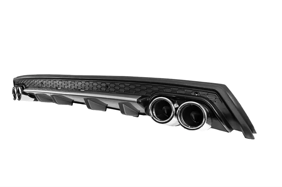 Difusor Trasero Universal DPT V-12 (ABS) (Gris + Negro Brillante) Foto 1