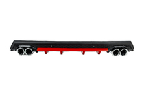Difusor Trasero Universal DPT V-13 (ABS) (Rojo+Negro Brillante) foto 1