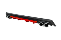 Difusor Trasero Universal DPT V-13 (ABS) (Rojo+Negro Brillante) foto 2