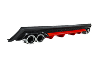 Difusor Trasero Universal DPT V-13 (ABS) (Rojo+Negro Brillante) foto 3