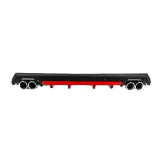 Difusor Trasero Universal DPT V-13 (ABS) (Rojo+Negro Brillante) foto 1