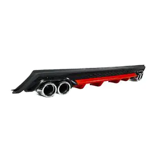Difusor Trasero Universal DPT V-13 (ABS) (Rojo+Negro Brillante) foto 3