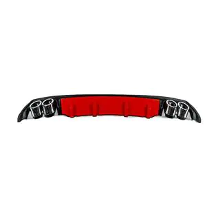 Difusor Trasero Universal DPT V-13 (ABS) (Rojo+Negro Brillante) foto 4