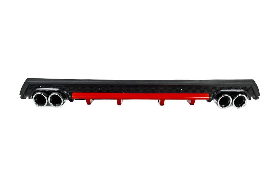 Difusor Trasero Universal DPT V-13 (ABS) (Rojo+Negro Brillante) Image