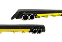 Difusor Trasero Universal DPT V-14 (ABS) (Amarillo+Negro Brillante) foto 1