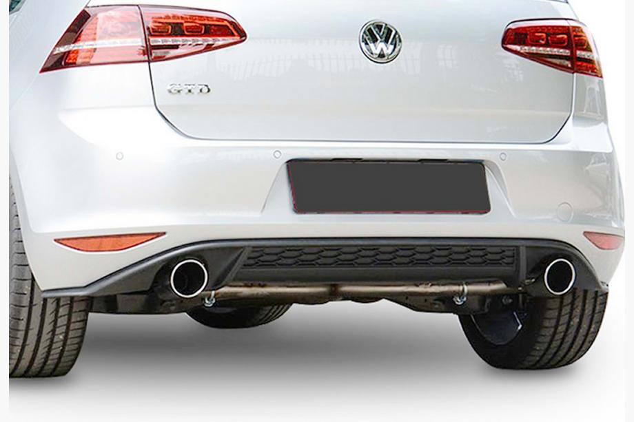 Volkswagen Golf 7/E-Golf 2012-2020 Difusor Trasero DPT V-2 (para GTI, 2012-2017, Negro Brillante) Image