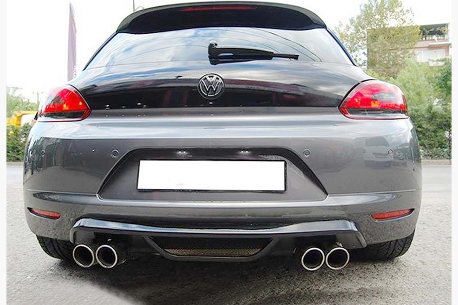 Volkswagen Scirocco 2008-2017 Difusor Trasero DPT V-1 (2008-2013, Negro Brillante) Image