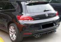 Volkswagen Scirocco 2008-2017 Difusor Trasero DPT V-2 (2008-2013, Negro Brillante) foto 1