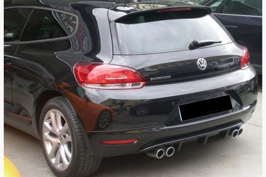 Volkswagen Scirocco 2008-2017 Difusor Trasero DPT V-2 (2008-2013, Negro Brillante) Image