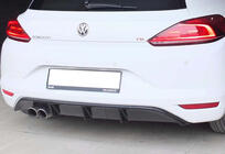 Volkswagen Scirocco 2008-2017 Difusor Trasero DPT V-5 (2014-2017, Negro Brillante) foto 1