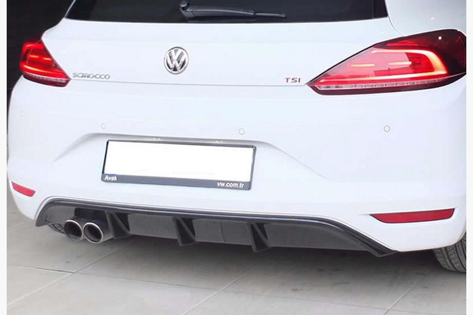 Volkswagen Scirocco 2008-2017 Difusor Trasero DPT V-5 (2014-2017, Negro Brillante) Image