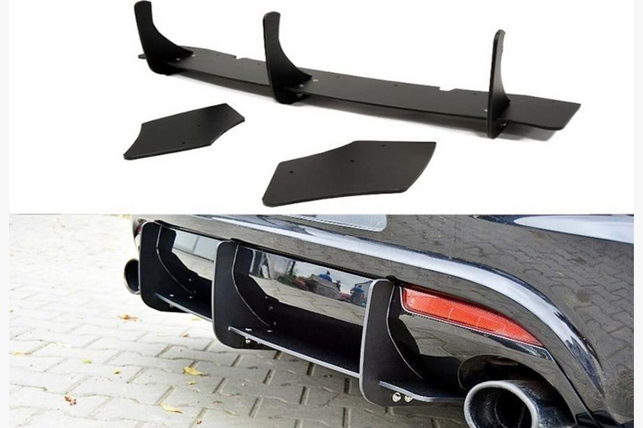 Volkswagen Scirocco 2008-2017 Difusor Trasero DPT V-4 (2008-2017, Negro Brillante) Image