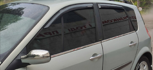 Renault Scenic/Grand 2003-2009 Molduras de Ventanas Acero Inoxidable (4 uds) foto 4